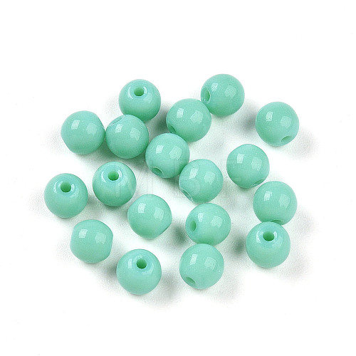 Opaque Solid Color Glass Beads GLAA-N007-4mm-A04-1