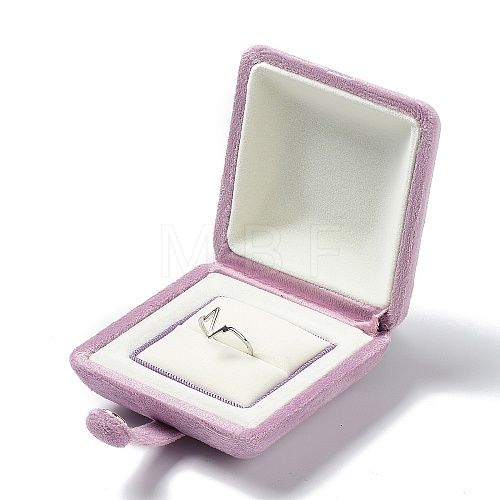 Square Velvet Ring Boxes VBOX-C001-01B-1