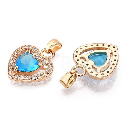 Faceted Glass Charms GLAA-S193-033-1