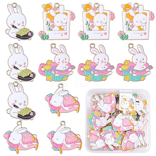 20Pcs 4 Style Cartoon Alloy Enamel Pendants ENAM-SZ0003-29-1