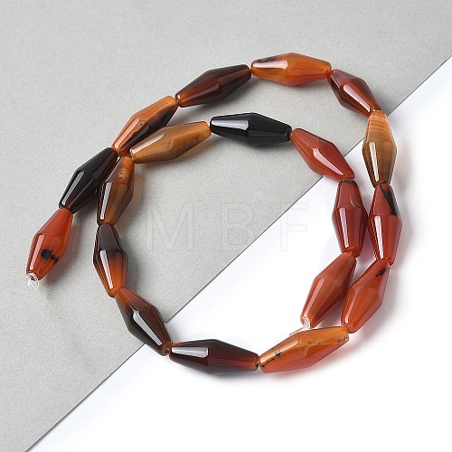 Dyed & Heated Natural Carnelian Beads Strands G-Q019-A02-1