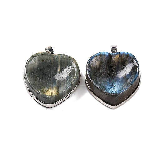 Natural Labradorite Pendants G-B085-17P-1