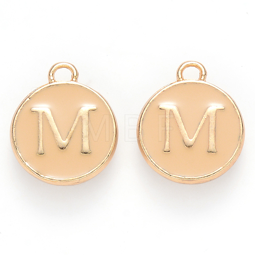 Golden Plated Alloy Enamel Charms ENAM-S118-06M-1