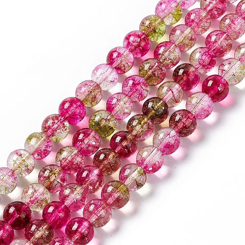 K9 Glass Imitation Cherry Quartz Beads Strand GLAA-G086-01B-1