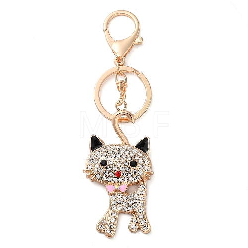 Zinc Alloy Rhinestone Keychains KEYC-M025-01KCG-1