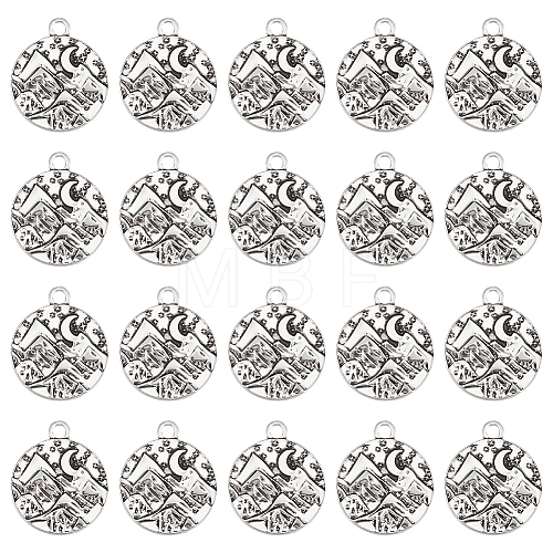 Unicraftale 40Pcs Tibetan Style Alloy Pendants FIND-UN0002-26-1