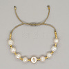 Adjustable Plastic Imitation Pearl Beaded Bracelets XT4203-3-1