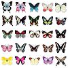 Butterfly Waterproof Self Adhesive Paper Stickers PW-WGD19AB-01-3