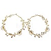 Alloy Branch Flower Big Hoop Earrings for Women WGC29F5-01-5