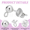 304 Stainless Steel Stud Earring Findings STAS-BBC0008-36C-7