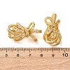 Brass Micro Pave Cubic Zirconia Twister Clasps KK-K422-11G-3