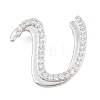 Brass Micro Pave Clear Cubic Zirconia Pendants CU-CBA8481-01P-U-1
