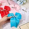 Bowknot Polyester Alligator Hair Clips for Women Girls OHAR-CP0001-26A-3