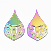 Ion Plating(IP) 304 Stainless Steel Filigree Big Pendants STAS-S108-70-2