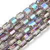 Electroplate Glass Beads Strands X-GLAA-G112-07G-1