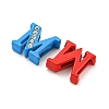 Spray Painted Zinc Alloy Slide Charms ALRI-WH0005-13M-2