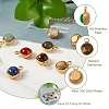 Fashewelry 8Pcs 8 Styles Natural Gemstone Pendants G-FW0001-29-13