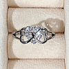 Alloy Rhinestone Plain Band Rings PW-WG28CFB-03-2