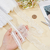 2 Cards 2 Styles Polycotton Pleated Elastic Lace Ribbon OCOR-FG0001-69A-3
