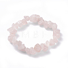 Natural Rose Quartz Stretch Bracelets BJEW-G615-03-2