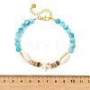 Beachy Natural Coconut & Synthetic Turquoise & Natural Dyed Persian Jade Gemstone Beads Bracelets for Women BJEW-JB13754-4