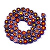 Handmade Millefiori Glass Beads Strands LAMP-N024-21-2