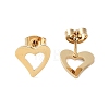 Vacuum Plating 304 Stainless Steel Stud Earrings for Women EJEW-A048-41B-G-2