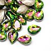 Glass Pointed Back Rhinestone Cabochons RGLA-A008-20x30mm-M-2