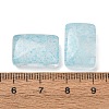 2-Hole Baking Paint Transparent Glass Beads GL-CBA5BF9-01A-3