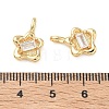 Valentine's Day Brass Micro Pave Clear Cubic Zirconia Charms KK-C259-14G-3