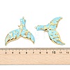Ocean 304 Stainless Steel Enamel Pendants STAS-T076-08A-01G-3