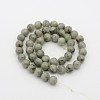 Natural Chinese Jade Round Bead Strands G-P070-63-4mm-2