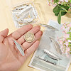 20Pcs Feather Shape Brass Brooch JEWB-CO0001-01S-3