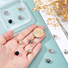12Pcs 6 Styles Electroplate Synthetic Black Stone G-FH0002-71-3