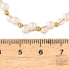 304 Stainless Steel & Plastic Pearl Round Beaded Necklaces SA-CBAAFEE-01G-3