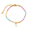 Brass Letter Charm Bracelets FM8278-19-1