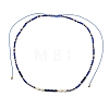 Boho Natural Cultured Freshwater Pearl & Round Seed Beaded Braided Necklaces for Women NJEW-JN06187-03-2