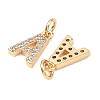 SHEGRACE Brass Micro Pave Clear Cubic Zirconia Pendants XGRQ29583-394G-A-2