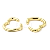 Rack Plating Brass Heart Cuff Earrings for Women EJEW-D059-16G-2