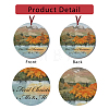 CRASPIRE 1Pc Acrylic Memorial Flat Round Big Pendants Decorations DIY-CP0008-27J-3