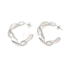 304 Stainless Steel Twist C-Shaped Stud Earrings EJEW-A139-01P-4