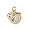 Brass Micro Pave Clear Cubic Zirconia Charms CU-L001-19G-07-1