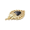 Eco-Friendly Rack Plating Brass Micro Pave Cubic Zirconia Pendants KK-F845-33G-03-3