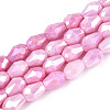 Anti-Tarnish Electroplate Glass Beads Strands X-GLAA-T025-13A-06-1
