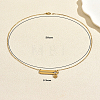 201 Stainless Steel Oval Tag Hollow Heart Clover Pendant Necklaces for Women TS8934-2