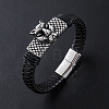 Punk Braided PU Leather Cord Bracelets AV4566-1-1