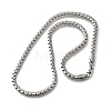 201 Stainless Steel Box Chain Necklaces for Men STAS-V011-01A-P-1-4