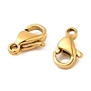 Ion Plating(IP) 304 Stainless Steel Lobster Claw Clasps X-STAS-AB09-G-01-2