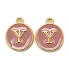 Golden Plated Alloy Enamel Charms ENAM-S118-07Y-1