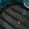 1mm Rack Plating Brass Ball Chain Adjustable Slider Necklaces for Women Men MAK-L044-51G-3